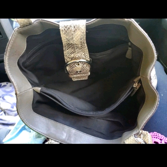 Coach Python Embossed Satchel& Wallet - Picture 6 of 9